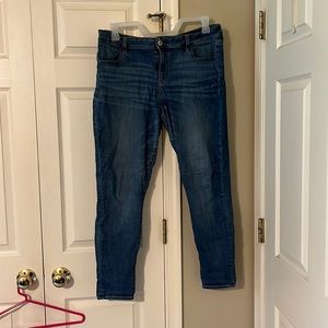 Size 16 Medium Wash American Eagle Skinny Jeans